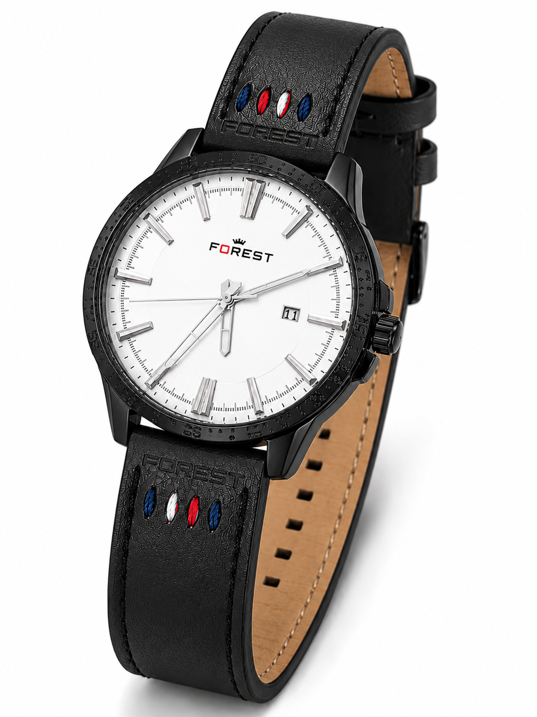 The Heritage White – White Dial & Black Strap