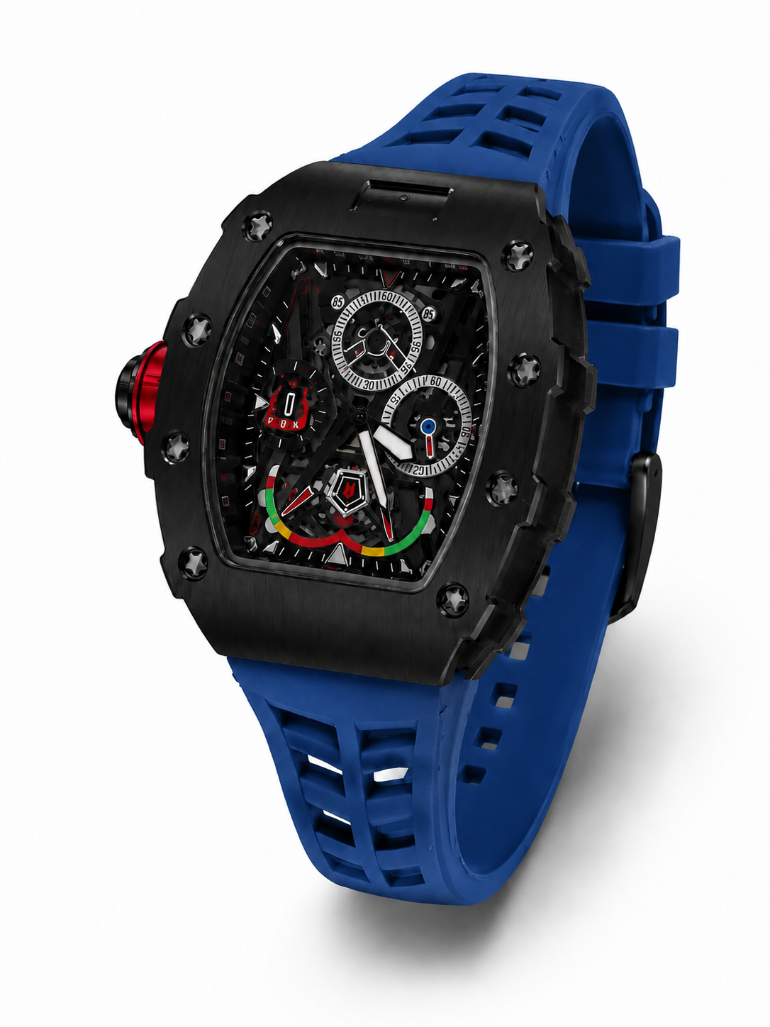 Black Blue Sports Chronograph Analog Watch