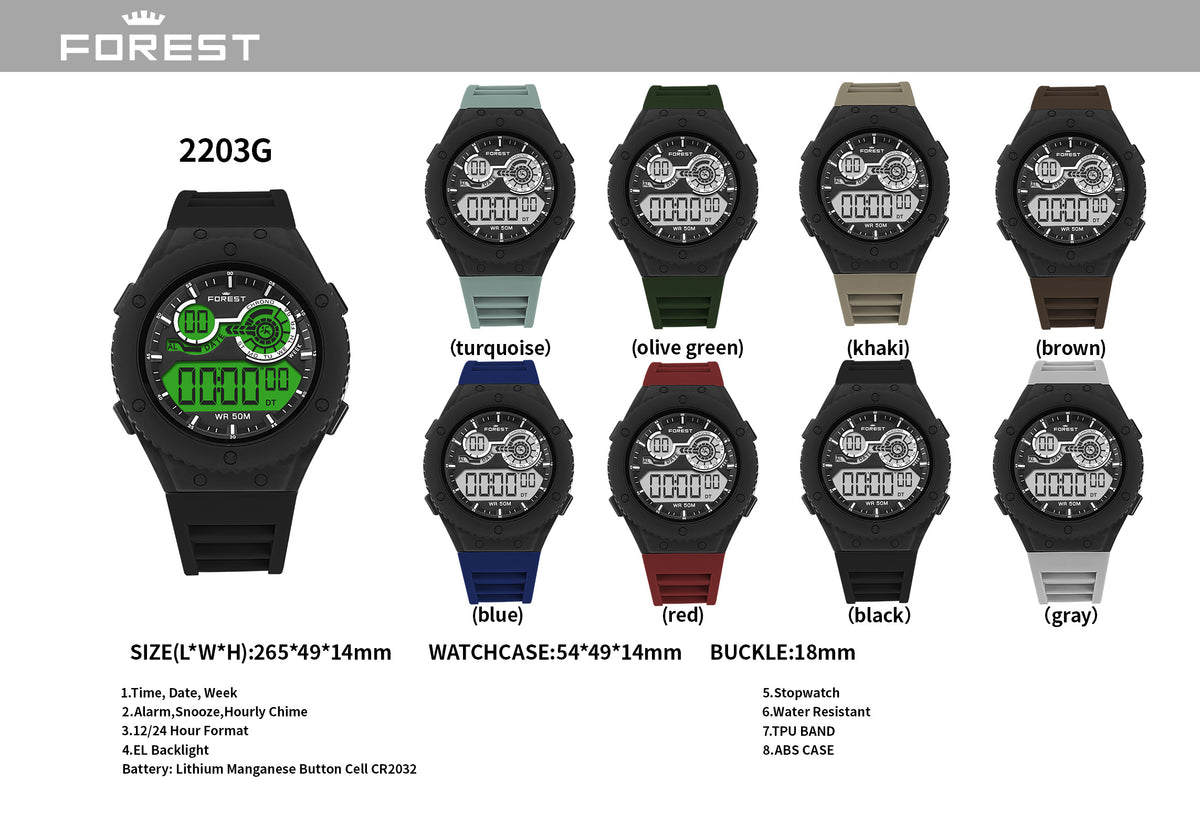 Blue Digital Sports Watch 2203