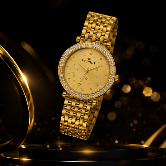 Gold Celeste Analog Watch
