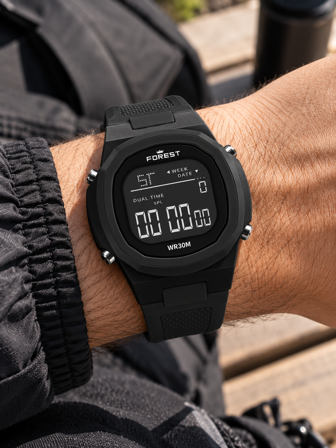 Black Digital Sports Watch 2302