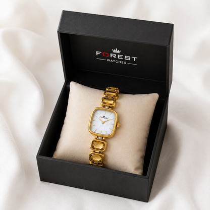 The Women’s Gold Champagne Gemstone Link Watch