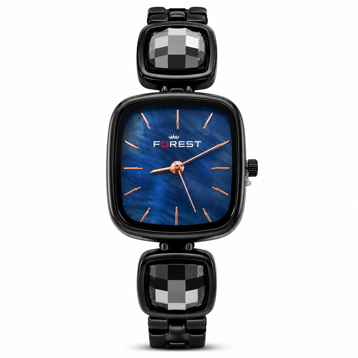 The Women’s Black Onyx Square Link Watch