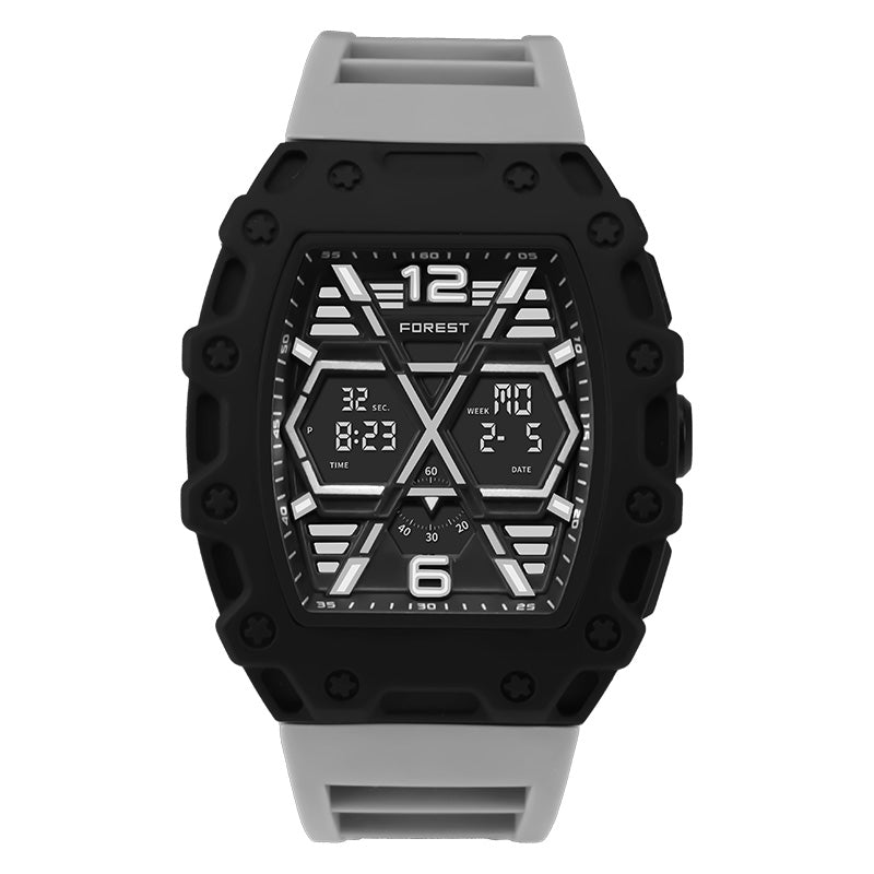 Grey Digital Analog Sports Watch 5008