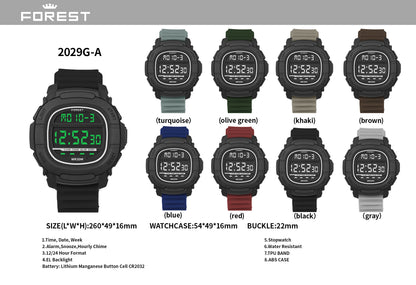 Blue Digital Sports Watch 2029