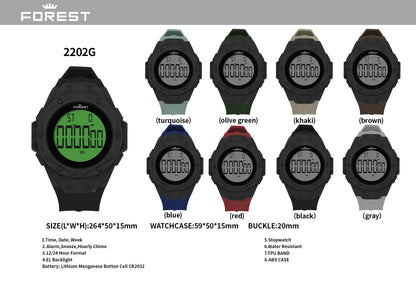 Grey Digital Sports Watch 2202