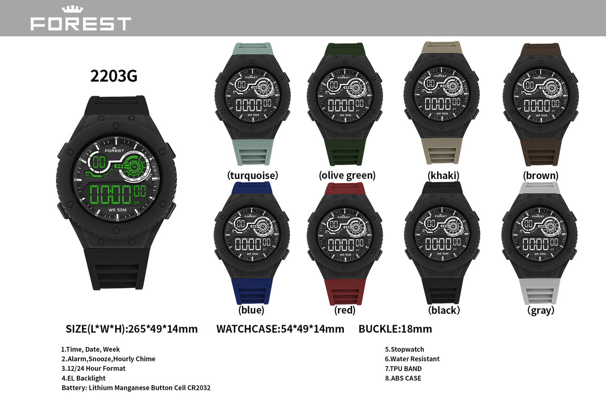 Blue Digital Sports Watch 2203