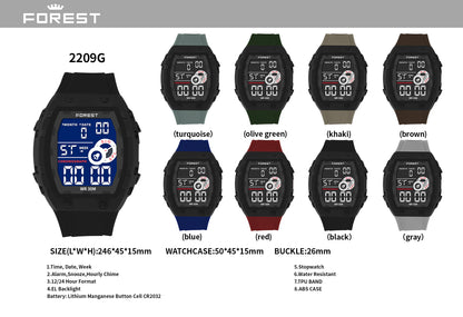 Black Digital Sports Watch 2209