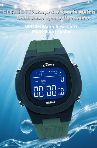 Black Digital Sports Watch 2302