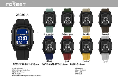 Black Digital Sports Watch 2308