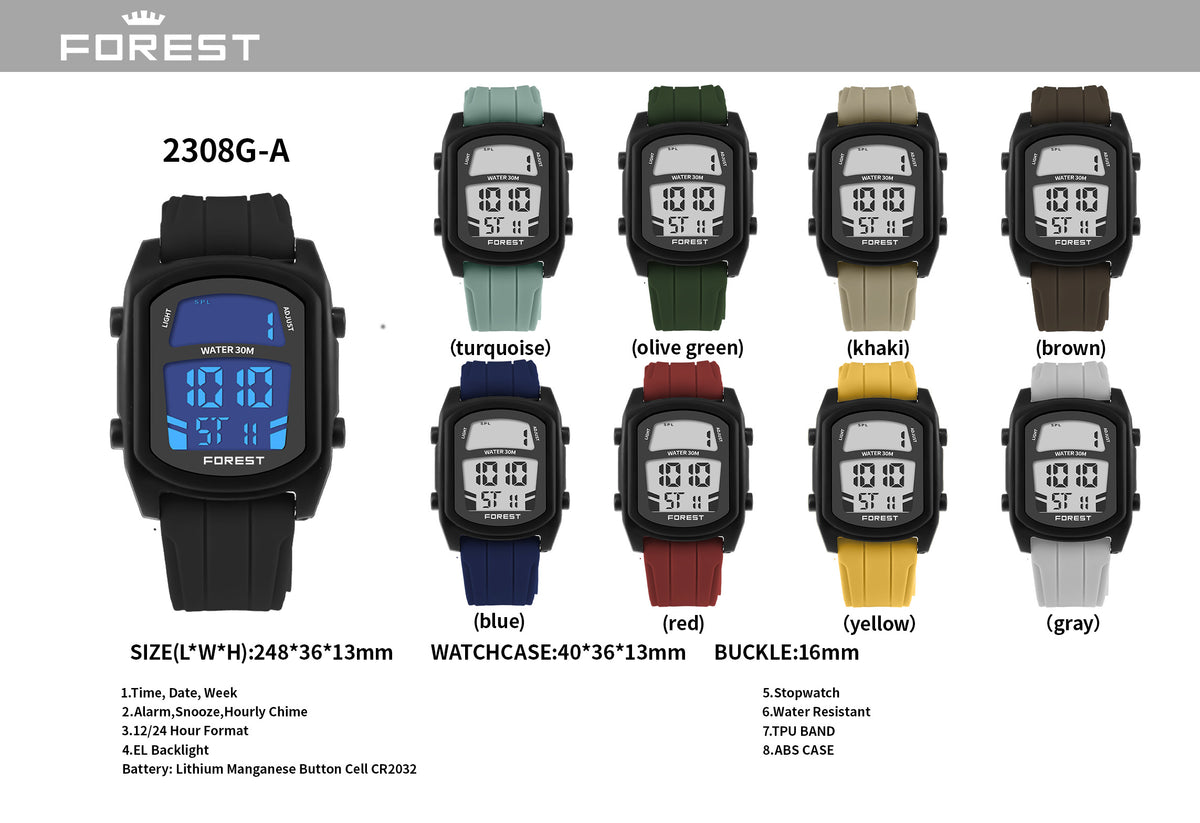 Green Digital Sports Watch 2308