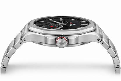 Silver Gold Skeleton Automatic Watch