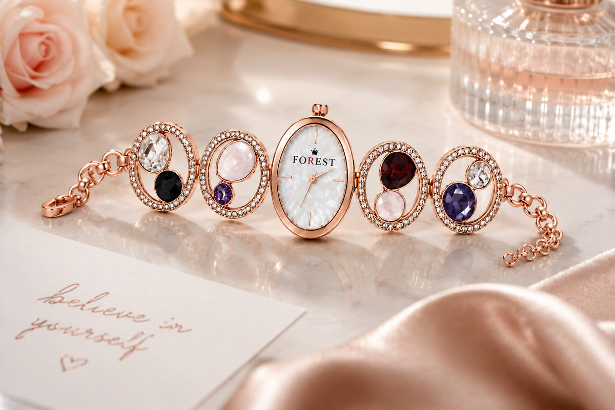 The Women’s Golden Gemstone Watch