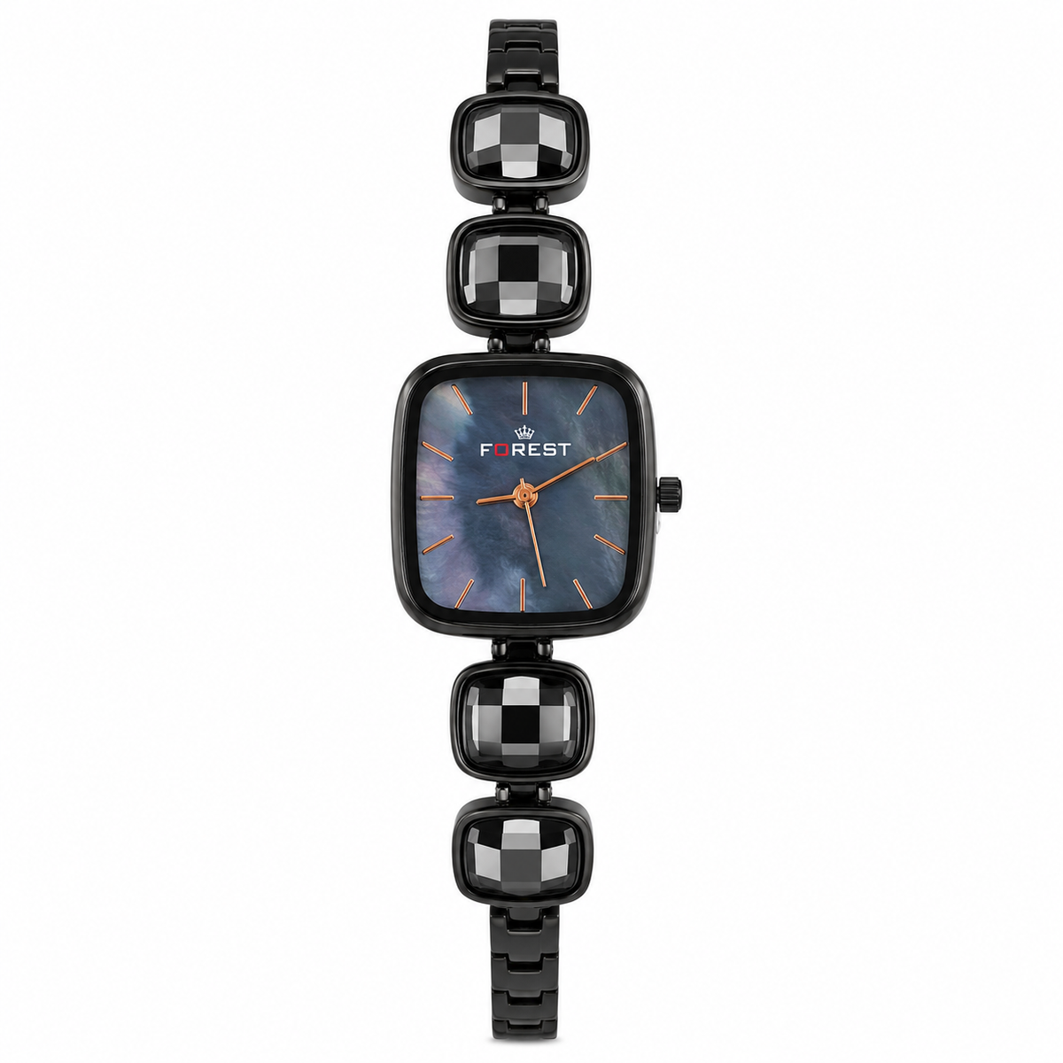 The Women’s Black Onyx Square Link Watch