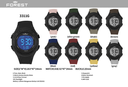 Green Digital Sports Watch 3311
