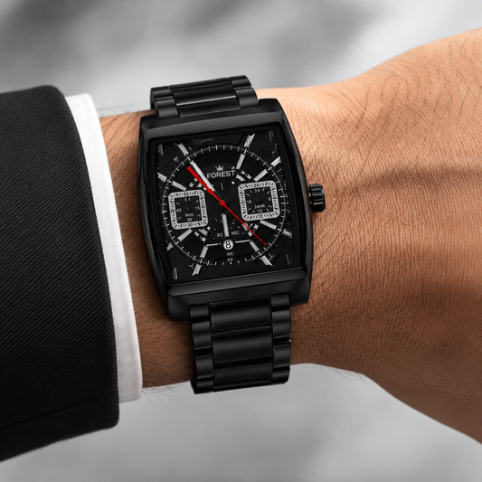 Black Chronograph Bracelet Watch