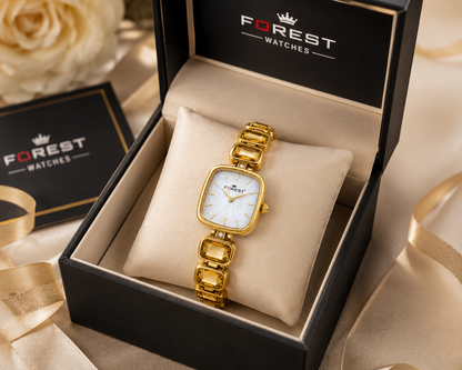 The Women’s Gold Champagne Gemstone Link Watch