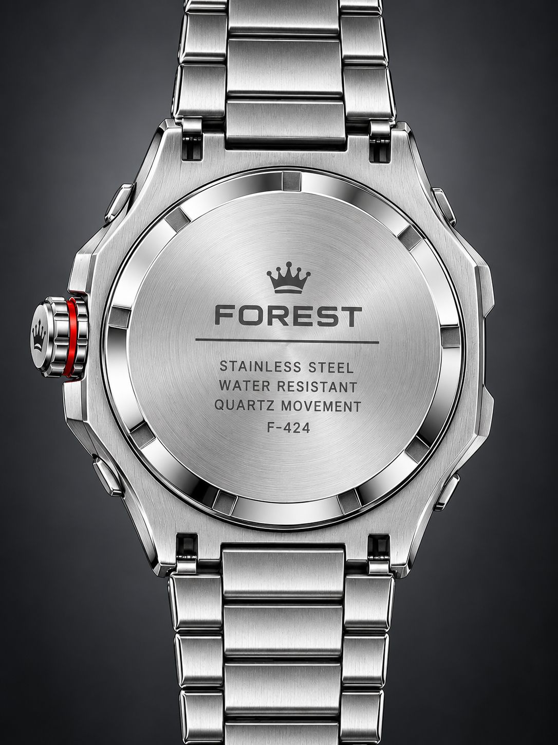 Silver White Stainless Steel Analog Watch