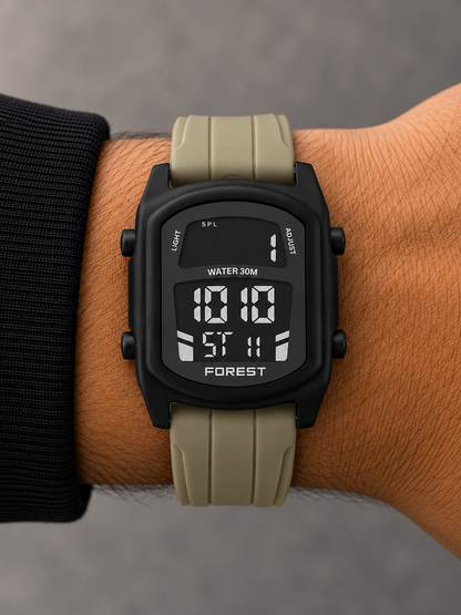 Beige Digital Sports Watch 2308