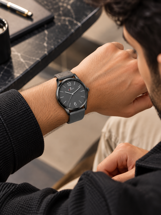 Grey Classic Analog Watch