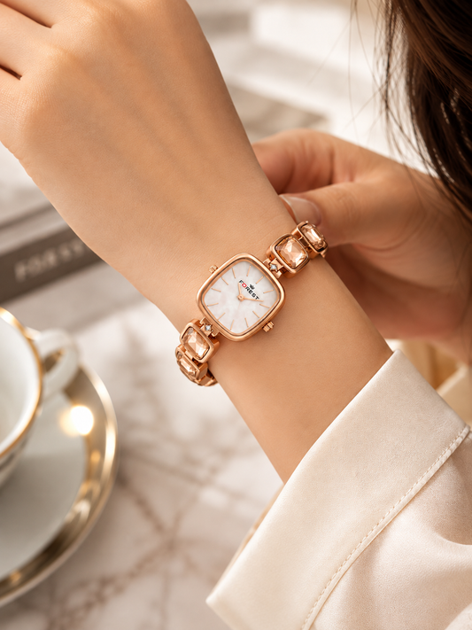 Rose Gold Bracelet Analog Watch