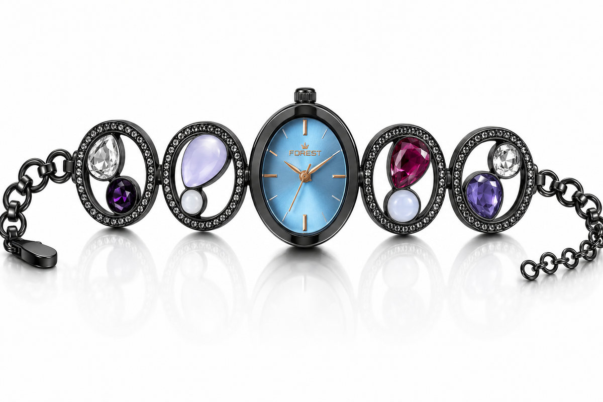 The Women’s Sapphire Blue Gemstone Watch