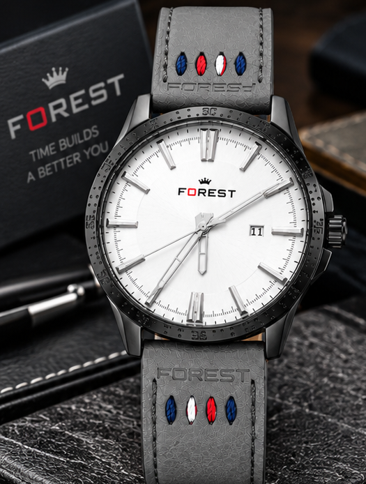 White Grey Heritage Analog Watch