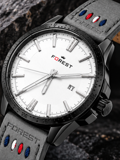 White Grey Heritage Analog Watch
