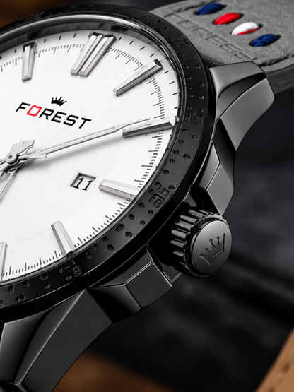 White Grey Heritage Analog Watch