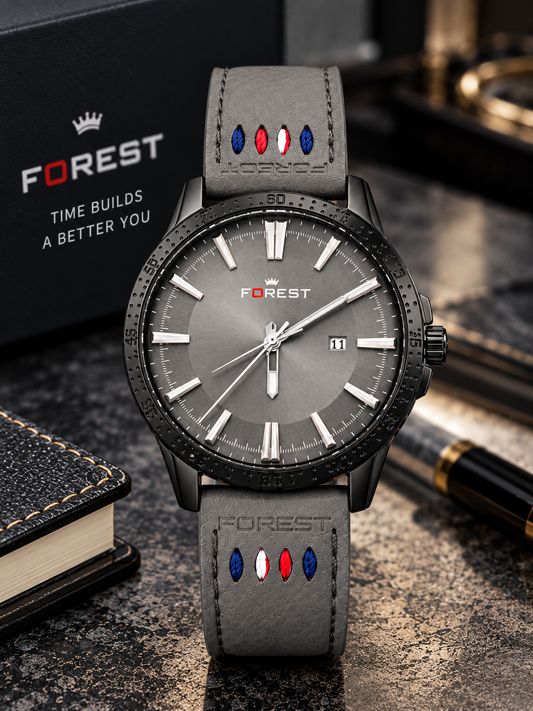 The Heritage Grey – Dark Grey Dial & Grey Strap