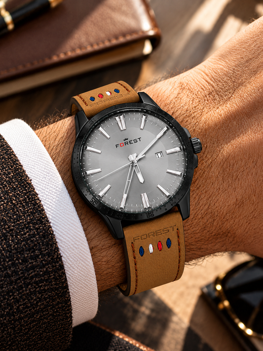 The Heritage Tan – Grey Ombre Dial & Tan Strap