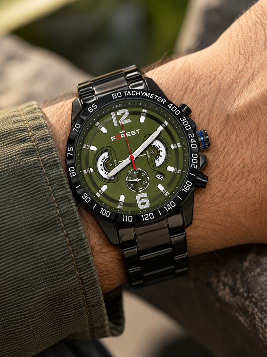 Black Olive Chronograph Watch