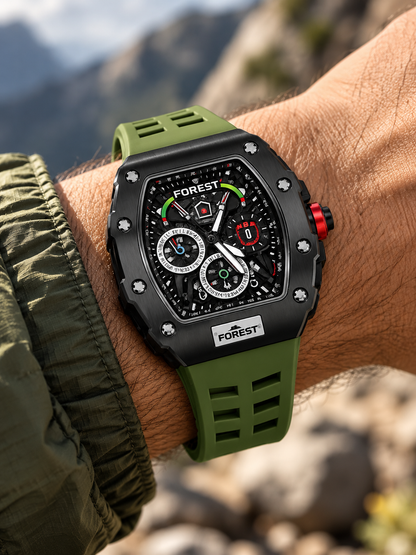 The Men’s Black & Green Racing Sports Watch