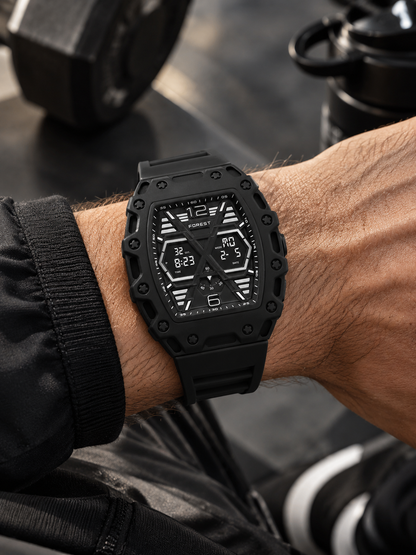 Black Digital Analog Sports Watch 5008